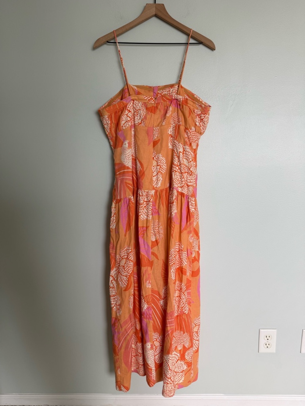 Farm Rio x Anthropologie Linen Blend Strapless
Drop-Waist Maxi Dress in Aurora - Picture 8 of 12
